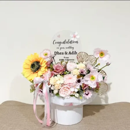 Bloom Box Akrilik Ucapan Wedding Pringsewu